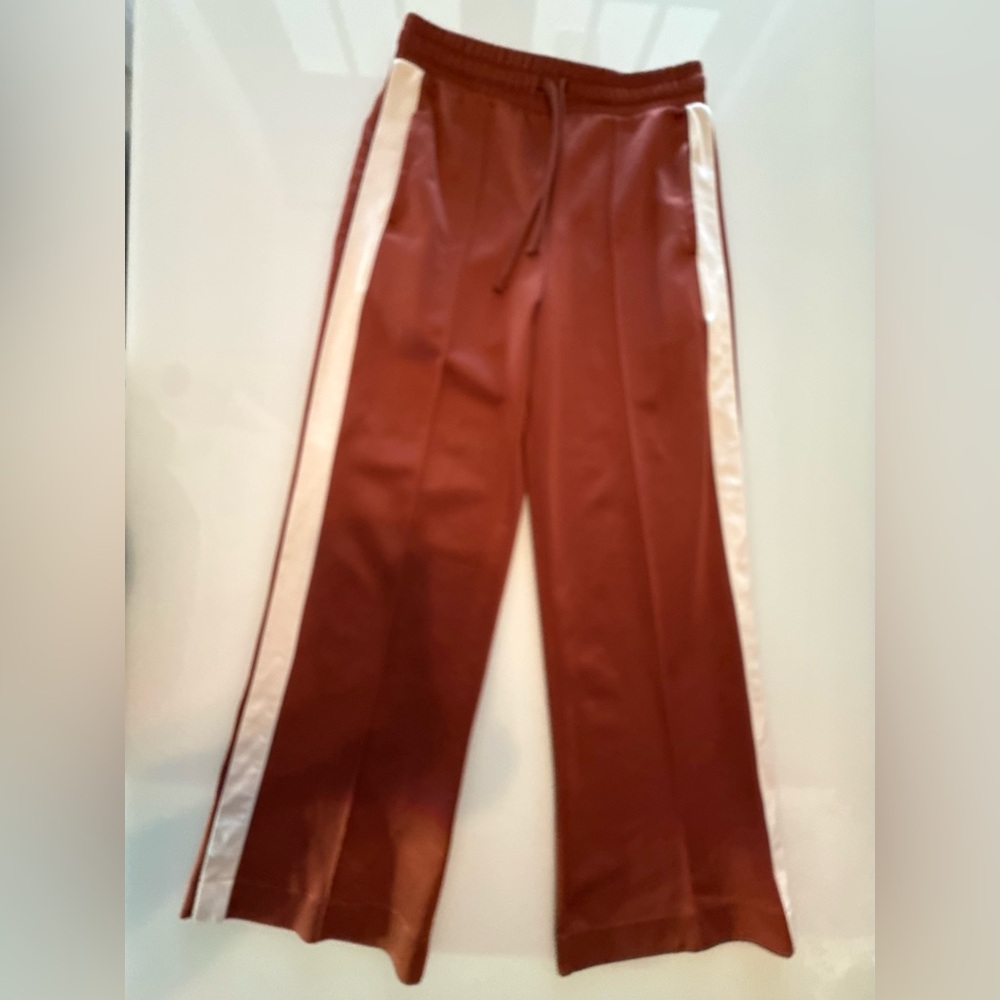 Zara Rust Color Side Stripe Pants - Size Medium - Tailored Track Pants